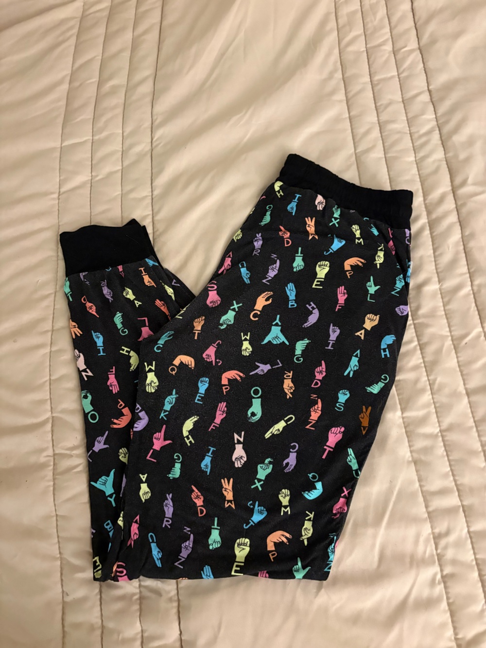 Amazon Black ASL Bamboo Pajama Jogger Pants